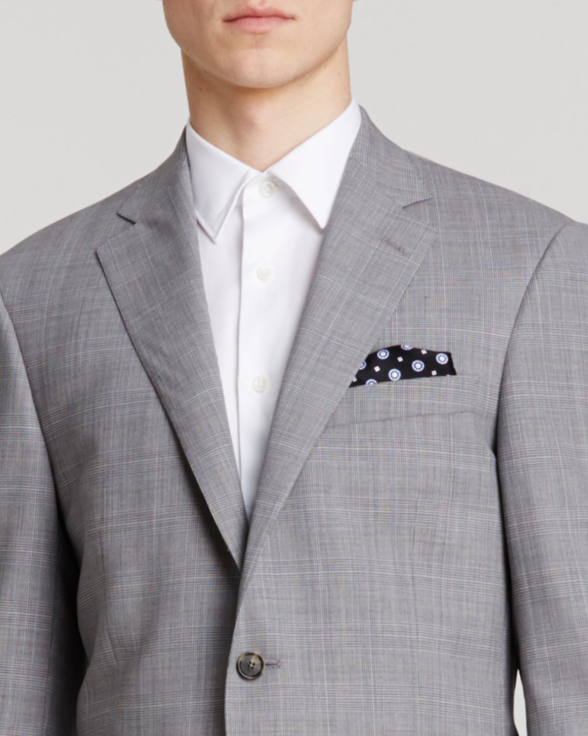 Hart Schaffner Marx Platinum Label Glen Plaid Suit Classic Fit in