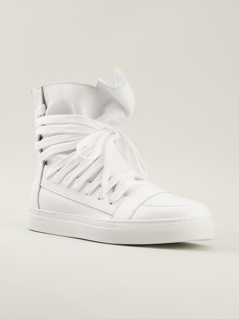 Kris Van Assche Multi-lace Hi-top Sneakers in White for Men | Lyst