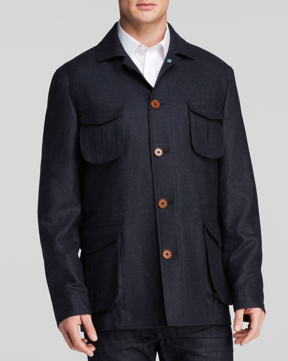 navy blue field jacket