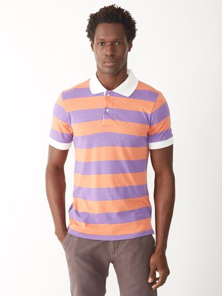 Alternative Apparel Ugly Striped Polo Shirt in Purple for Men (Eco True ...