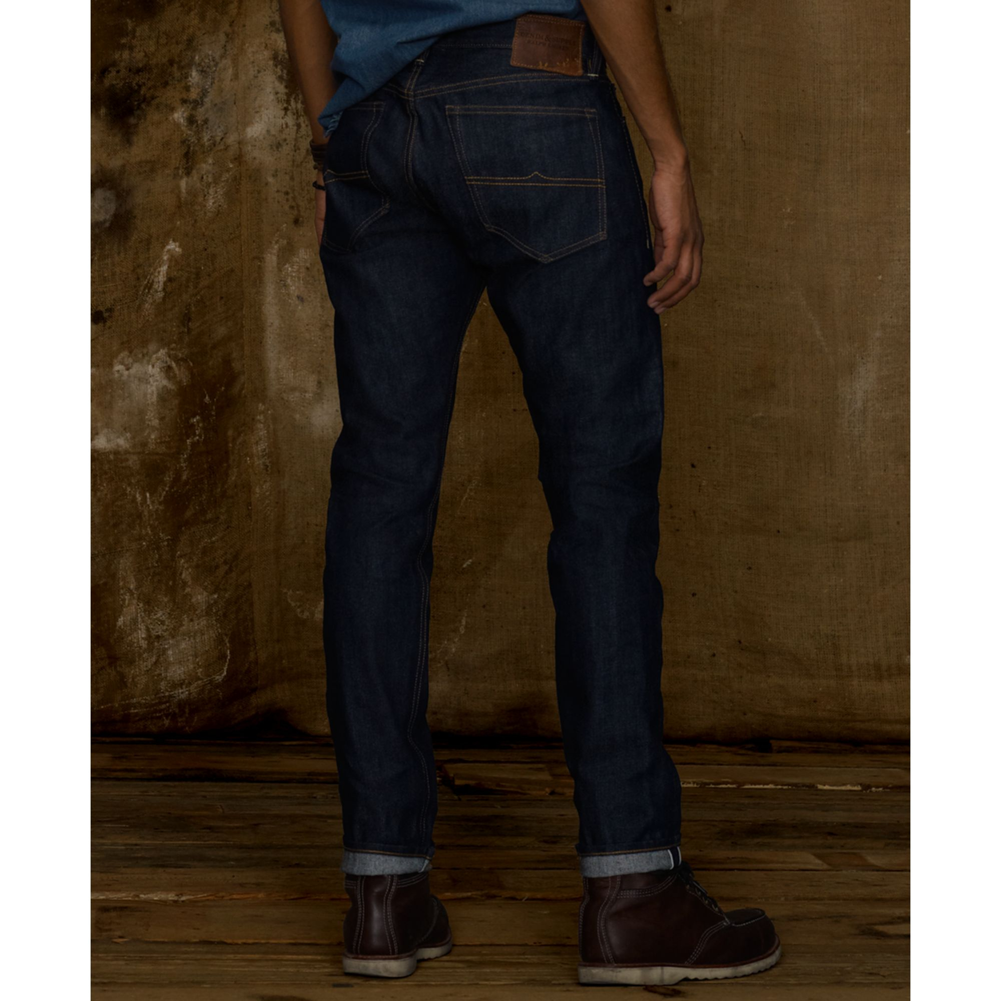 Denim & Supply Ralph Lauren Slim-fit Rigid Selvedge Jeans in Blue for Men - Lyst