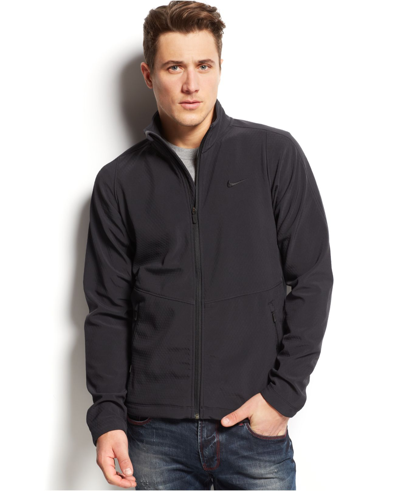Nike Max Softshell Jacket in Black for Men - Lyst