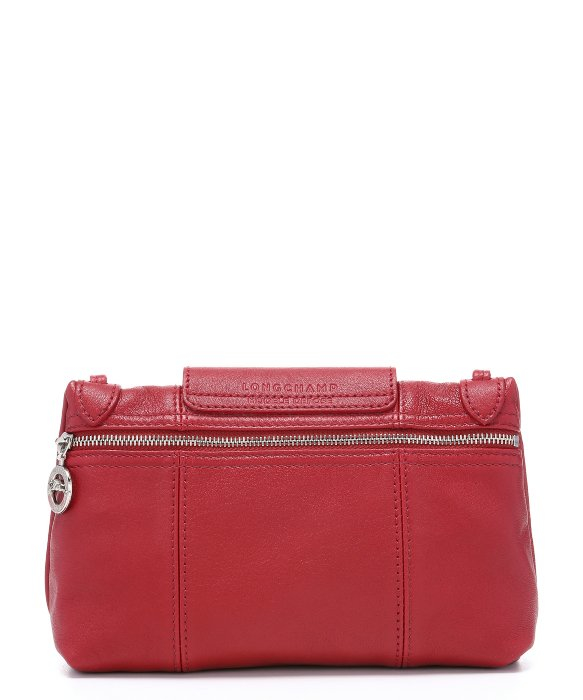 Lyst - Longchamp Pre-owned: Rouge Leather &#39;le Pliage Cuir&#39; Crossbody Bag in Red