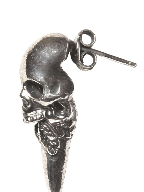 Lyst Emanuele Bicocchi Silver Skull Earrings In Metallic For Men Gallery