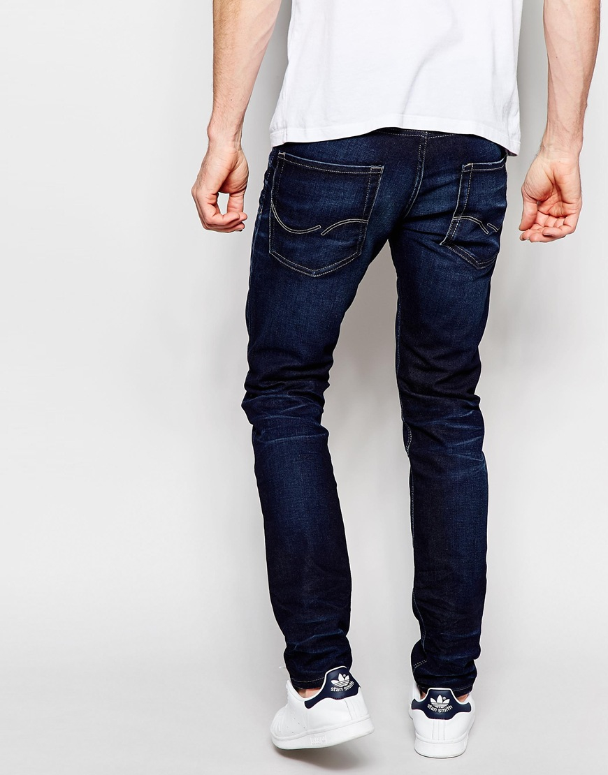 Jack & Jones Denim Distressed Jeans In Slim Fit in Blue for Men - Lyst