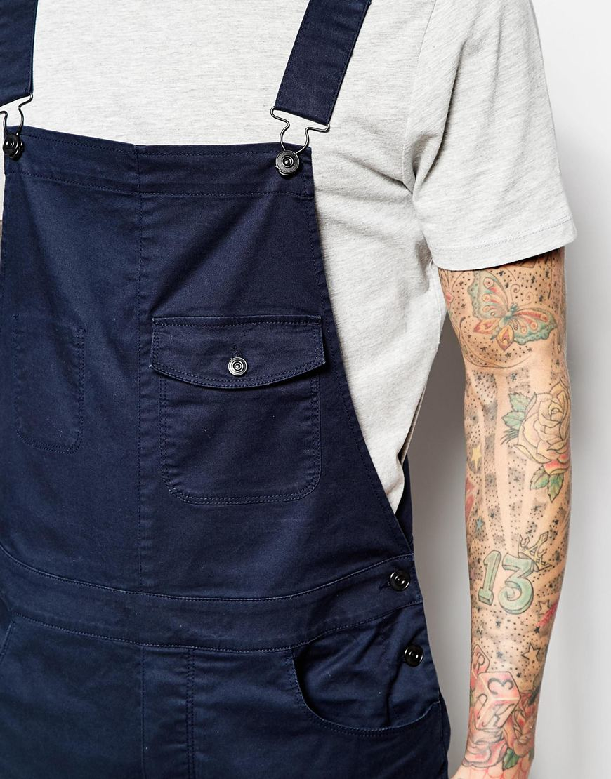 mens dungarees blue