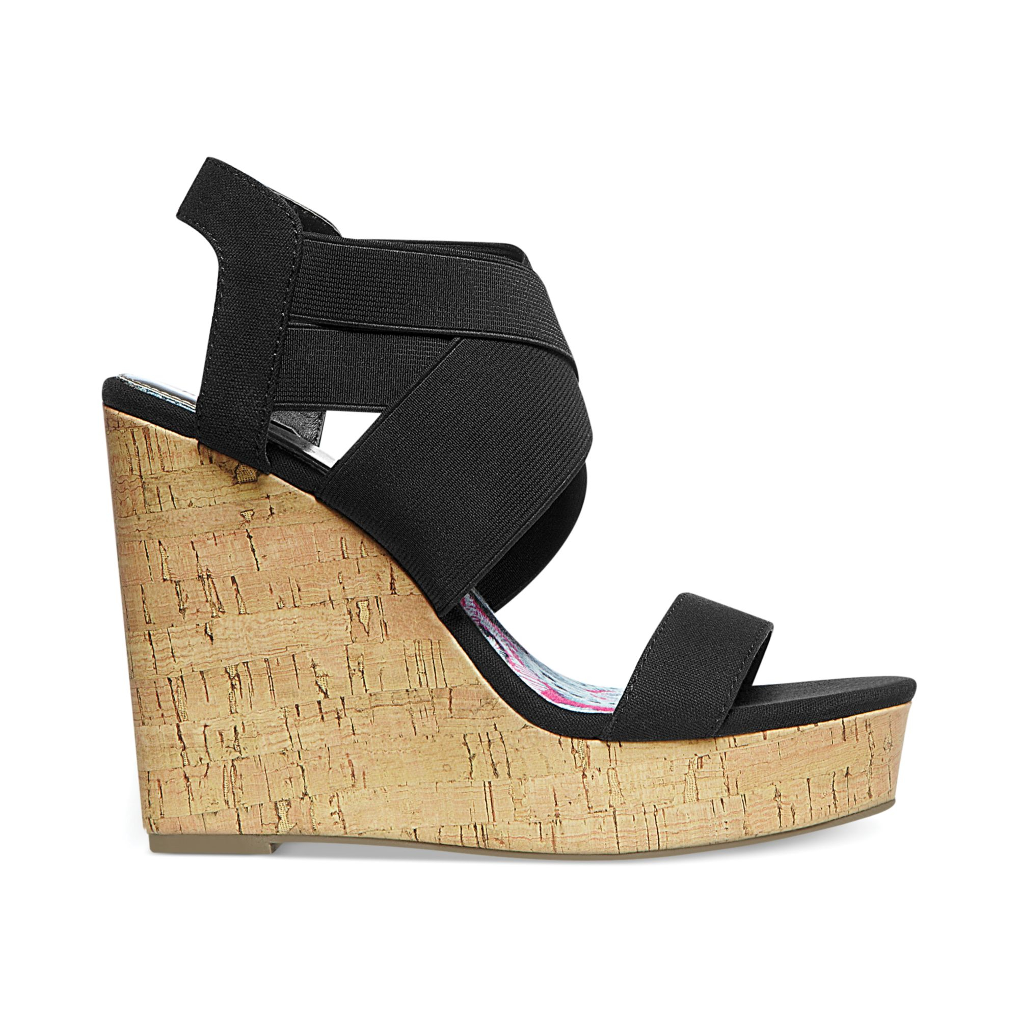 Madden Girl Eastt Cork Platform Wedge Sandals in Black Lyst