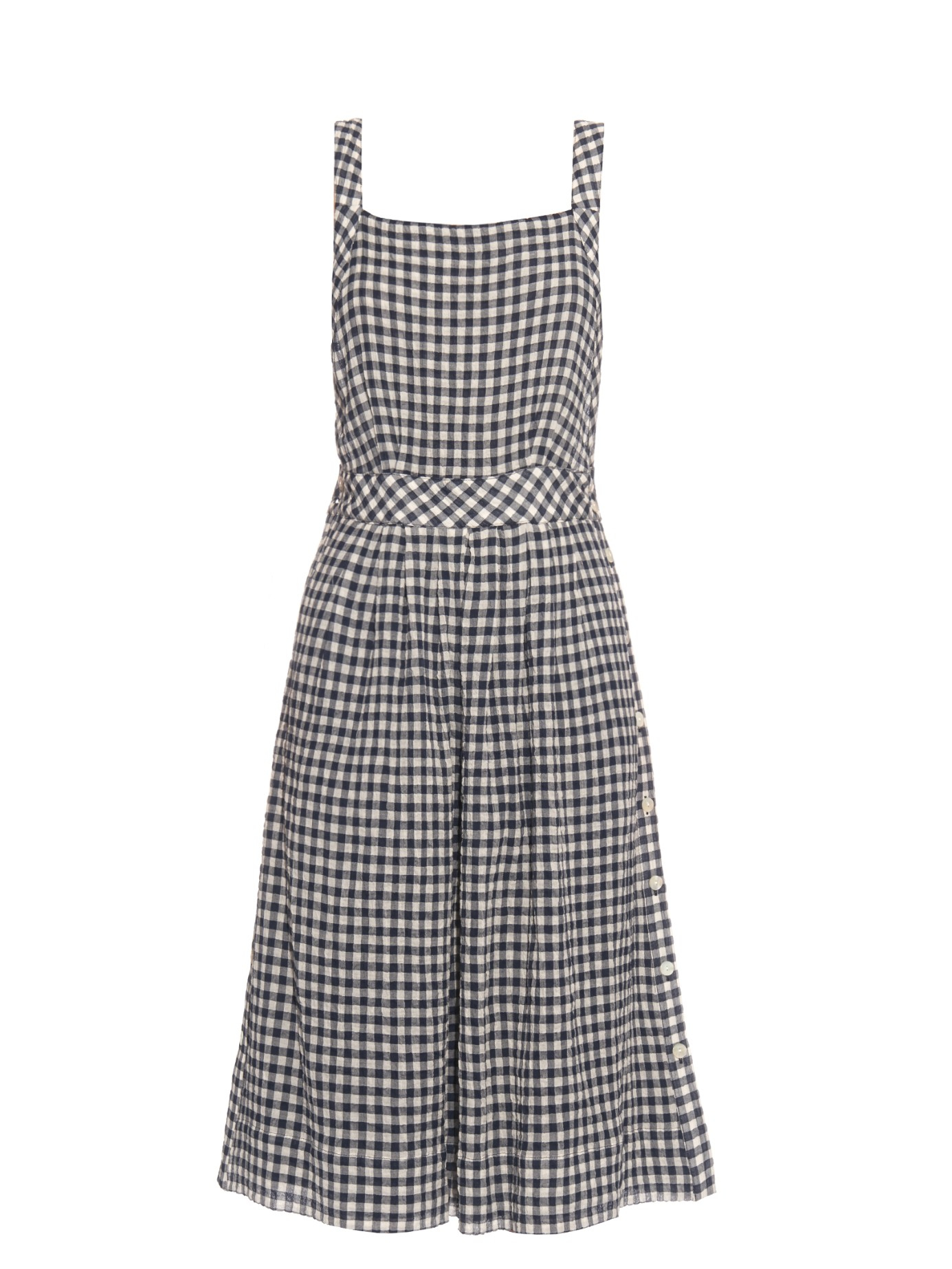 Sea Suede Gingham Pinafore Dress in Blue Lyst