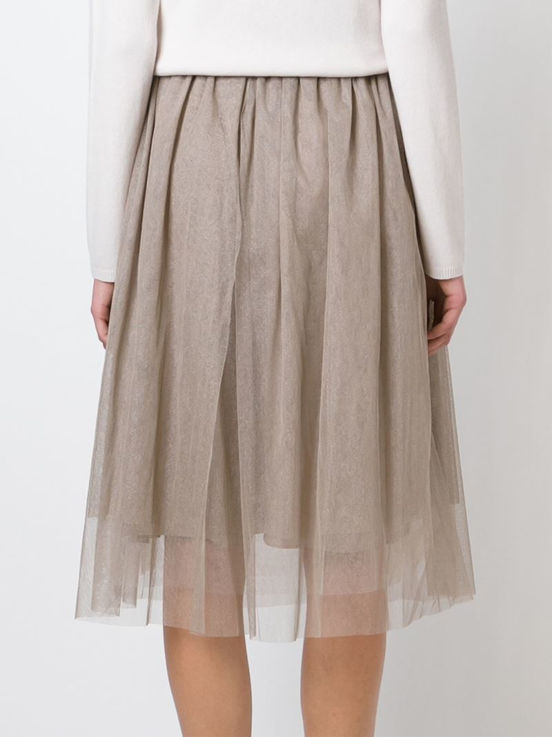 brunello cucinelli tulle skirt