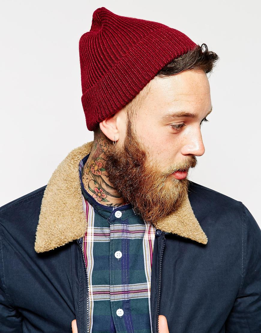 mini fisherman beanie red