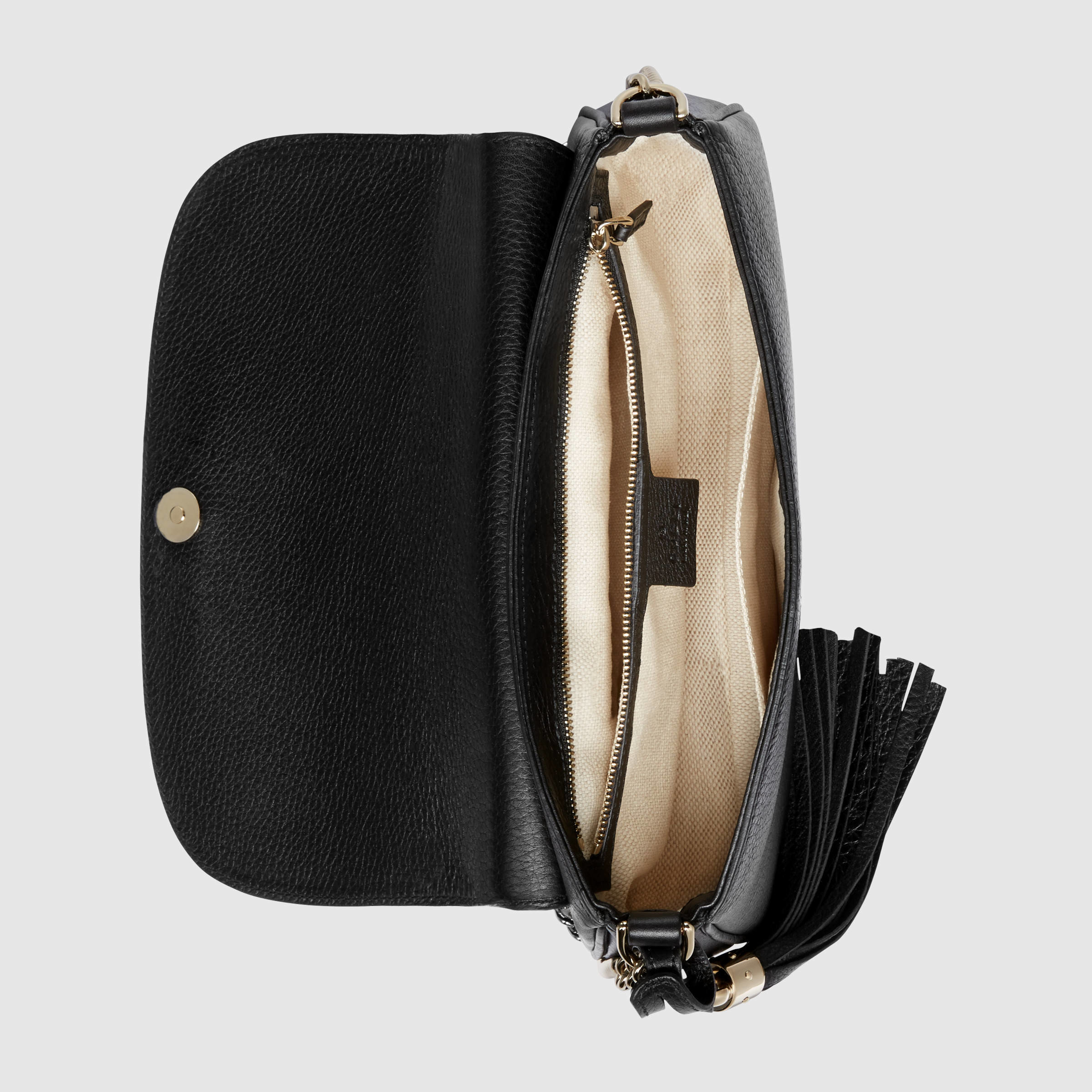 Gucci Soho Leather Shoulder Bag in Black Leather (Black) - Lyst