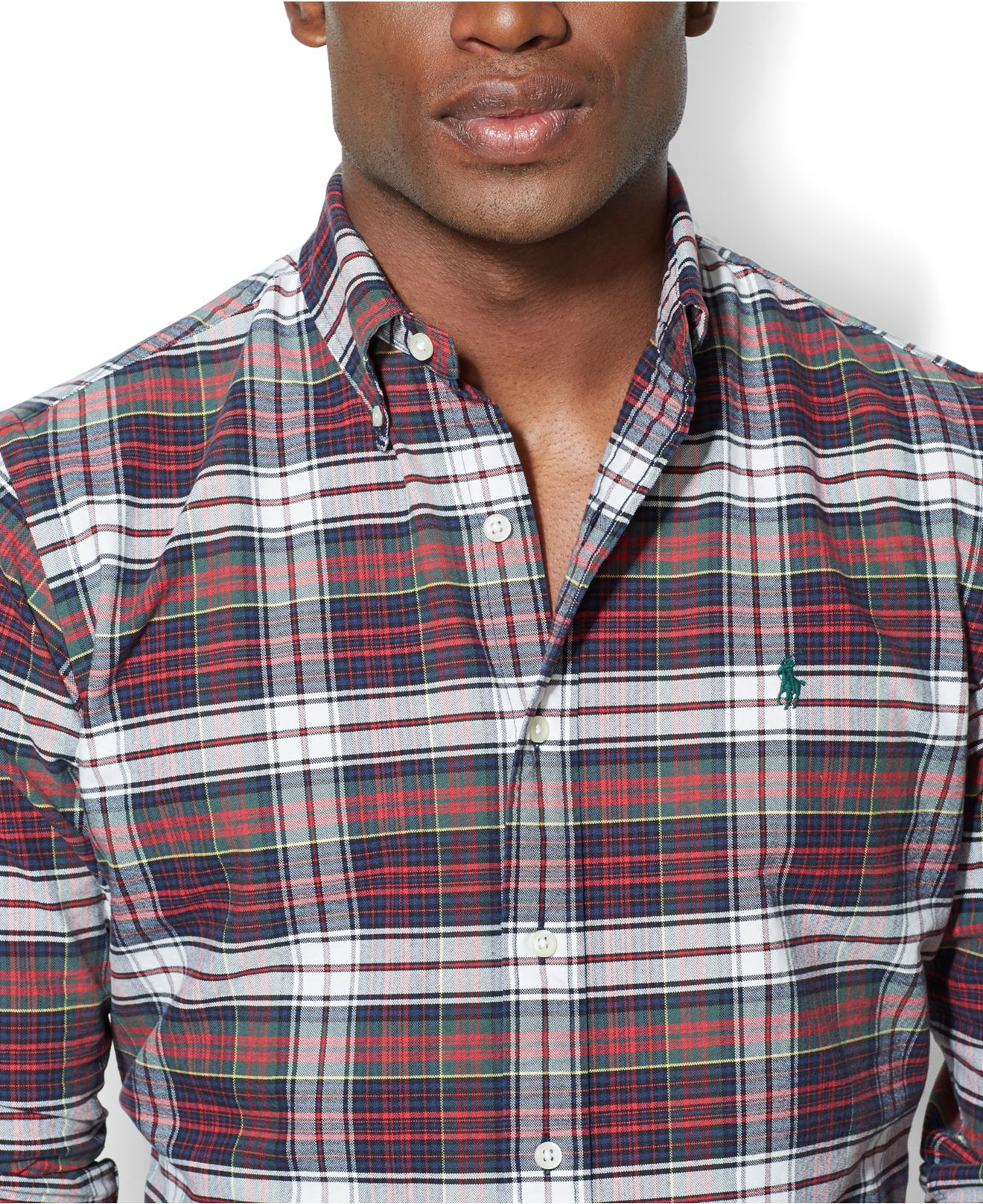 ralph lauren plaid oxford shirt