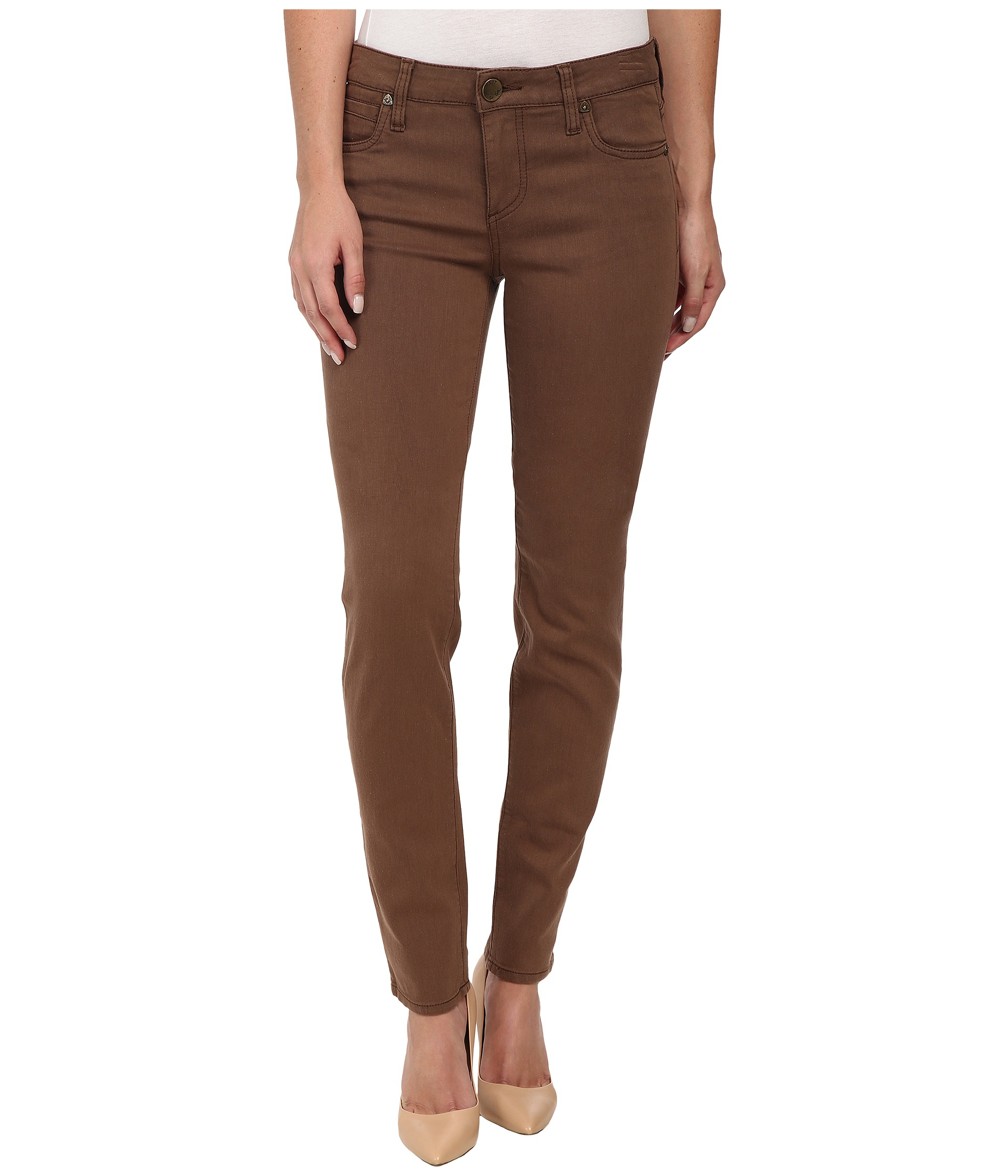 Kut From The Kloth Diana Skinny Jeans In Dark Brown - Lyst