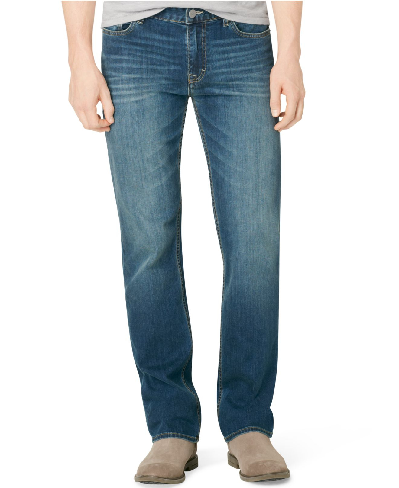 Calvin klein jeans Straight Fit Jeans in Blue for Men | Lyst