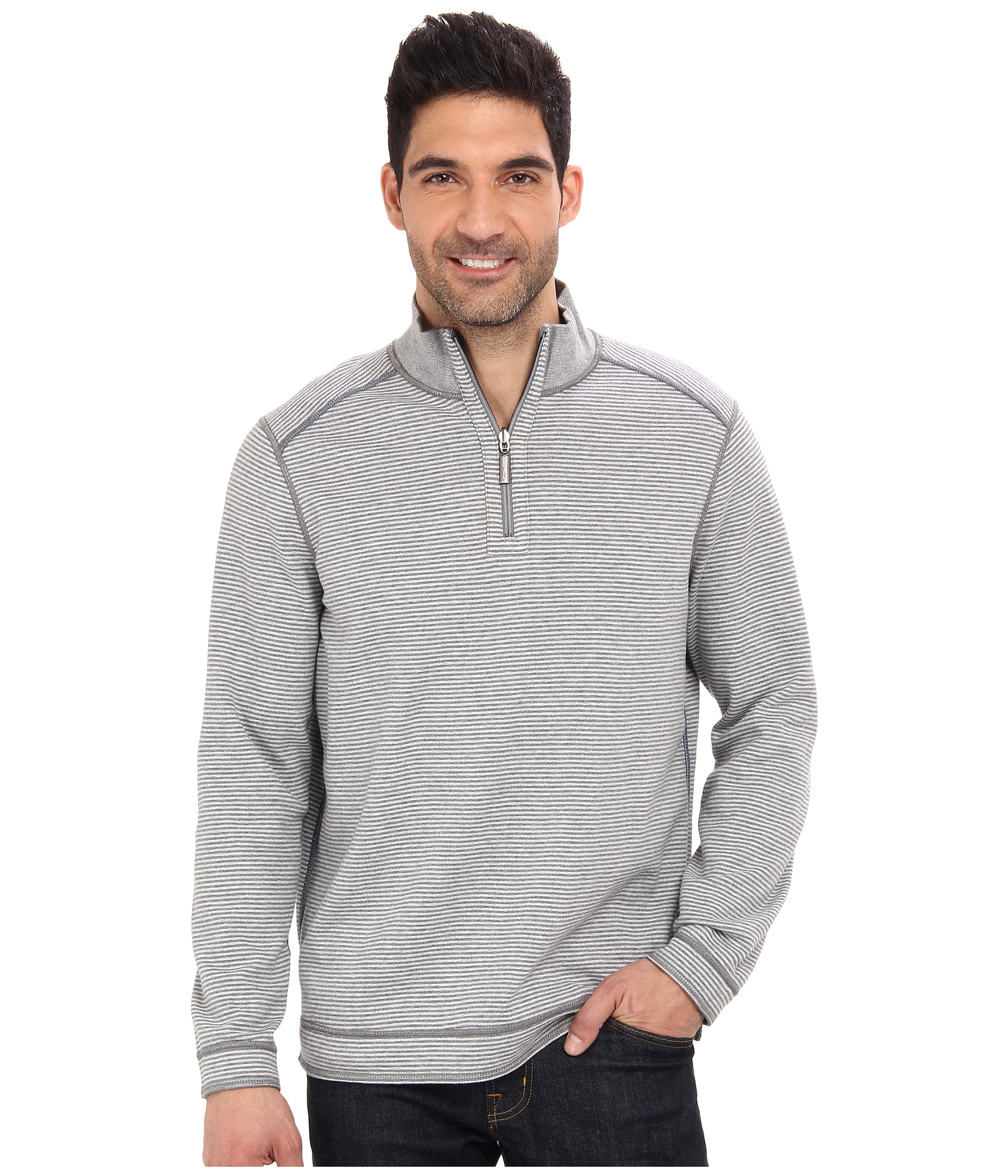 Download Tommy bahama Flip Side Pro Reversible Stripe Half Zip ...