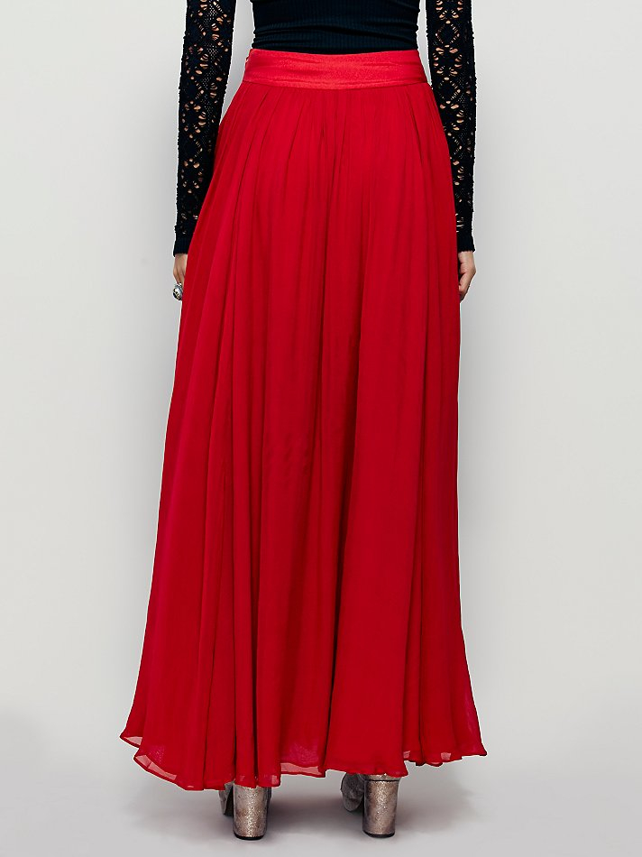 red maxi skirt 20