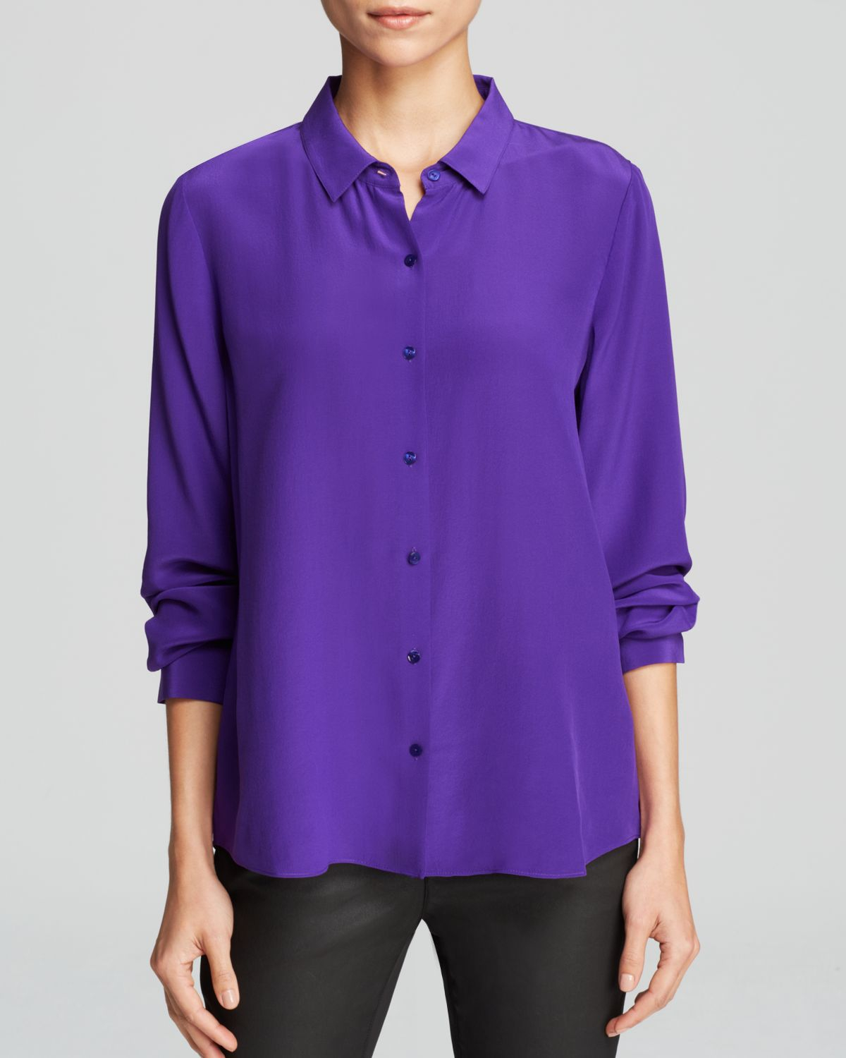 eileen fisher silk shirts & tops