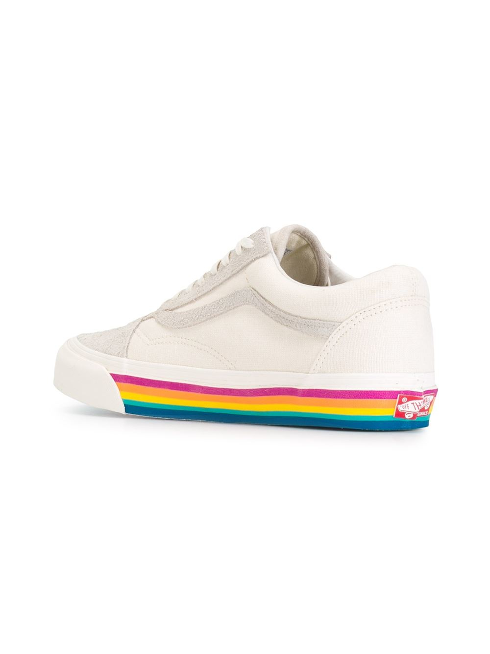 sneakers with rainbow soles