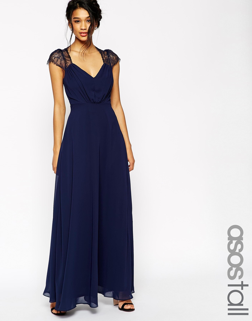 tall navy maxi dress