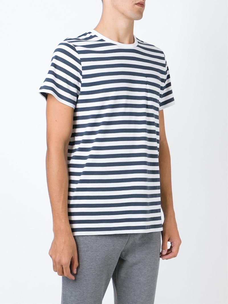 A.P.C. Striped T-shirt in Grey (Gray) for Men - Lyst