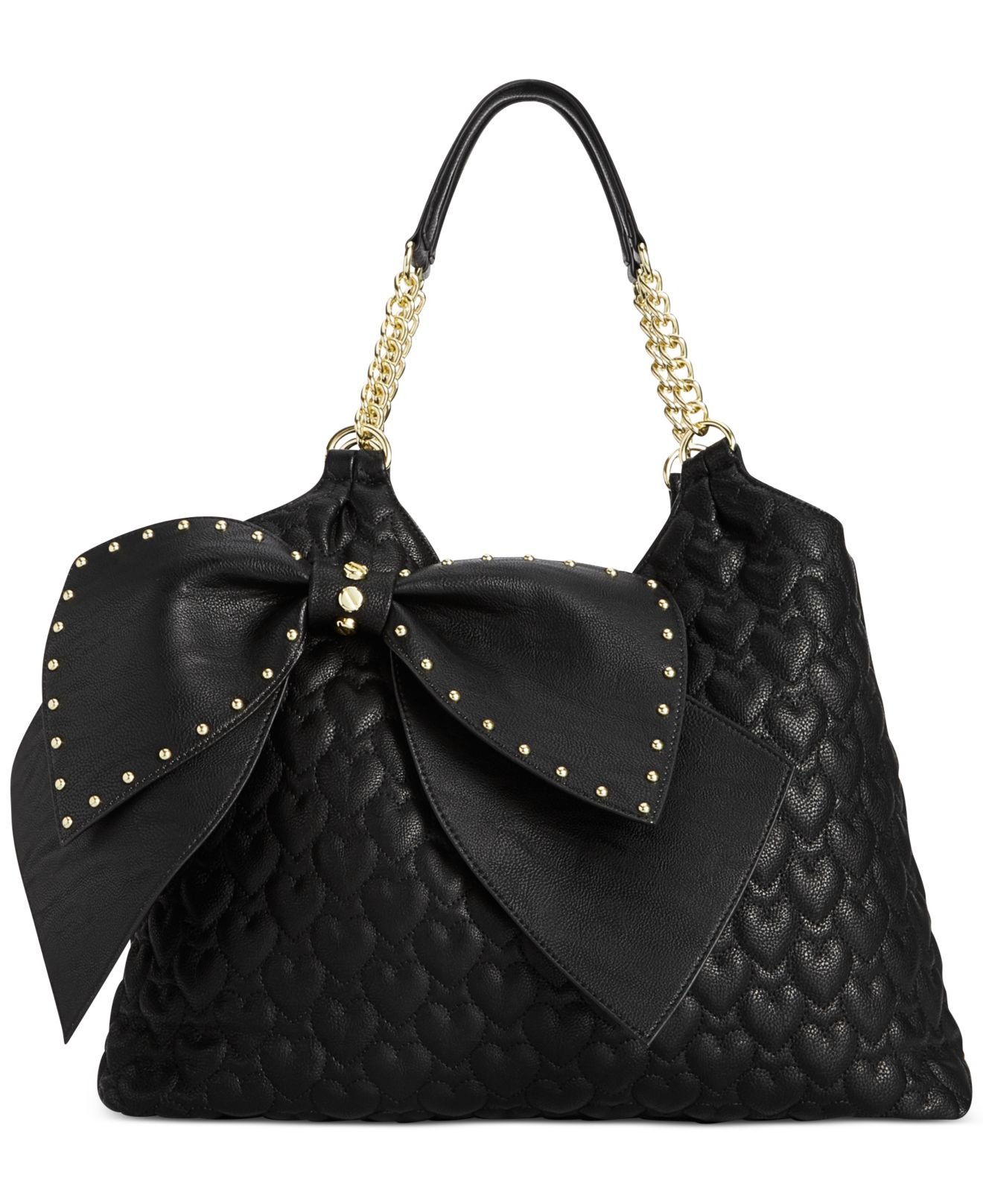 Betsey Johnson Big Bow Tote in Black