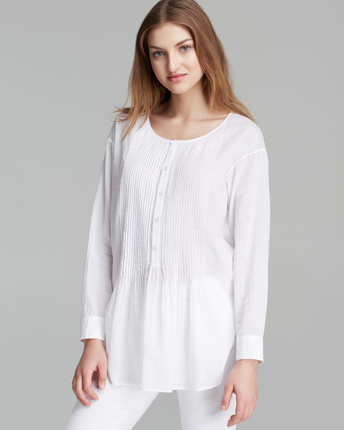 white pintuck shirt