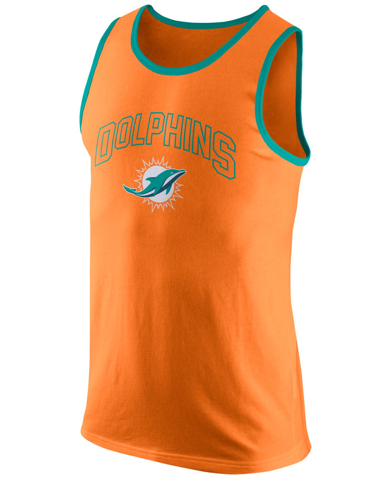 Nike Men's Miami Dolphins Team Tank Top in Orange/Green (Orange) for ...