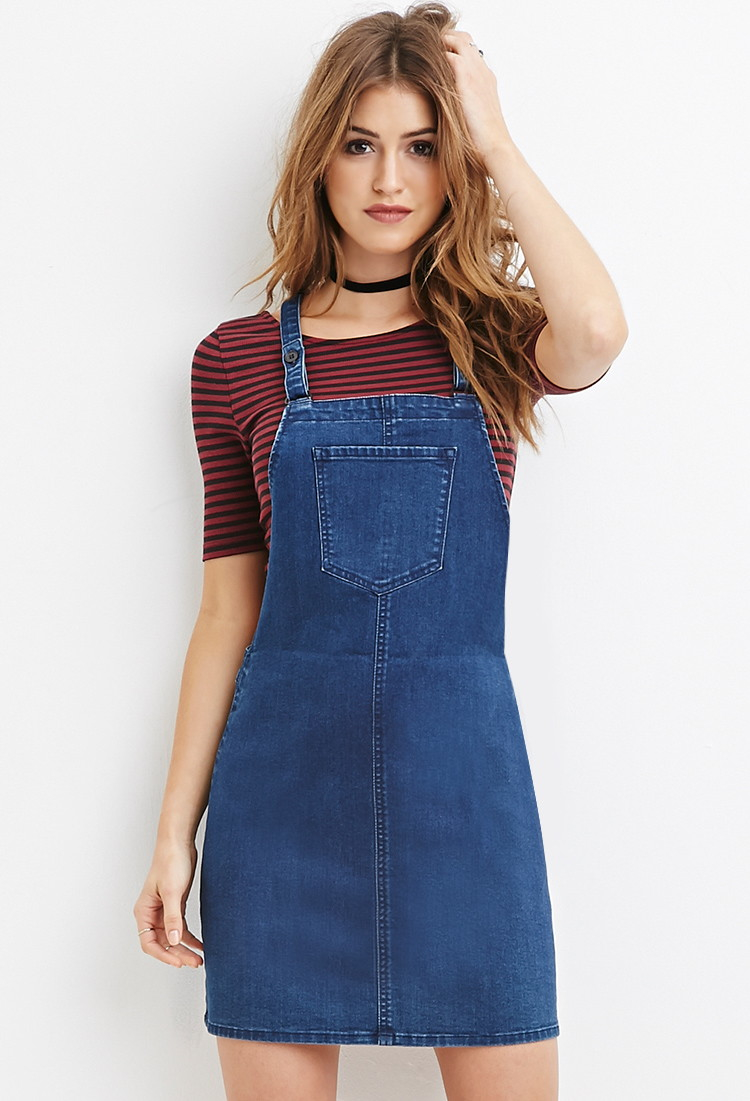 overall blue jean dress
