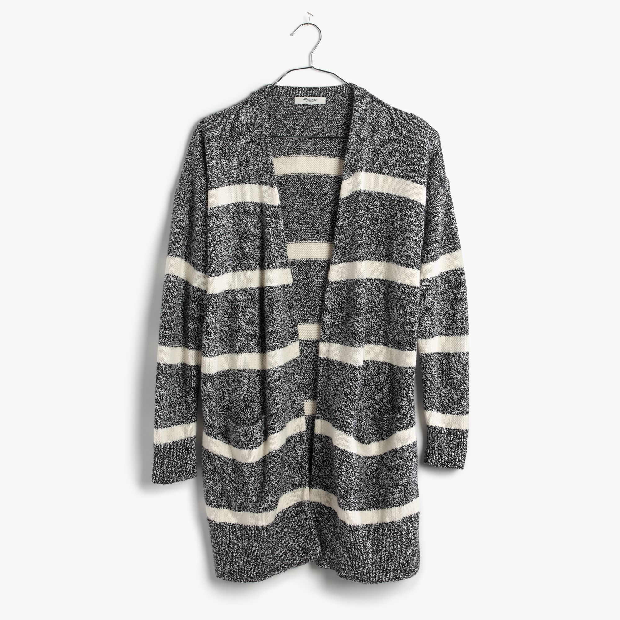 Lyst - Madewell Striped Open Cardigan Sweater in Gray