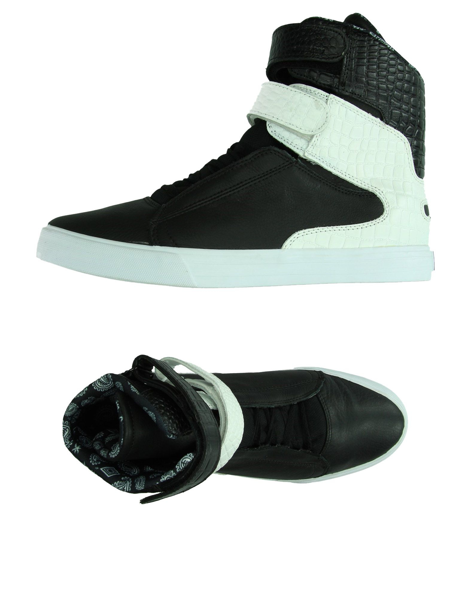 MENS SUPRA SKYTOP BLACK HI-TOP SKATE TRAINERS SHOES ALL BLACK SIZE | eBay