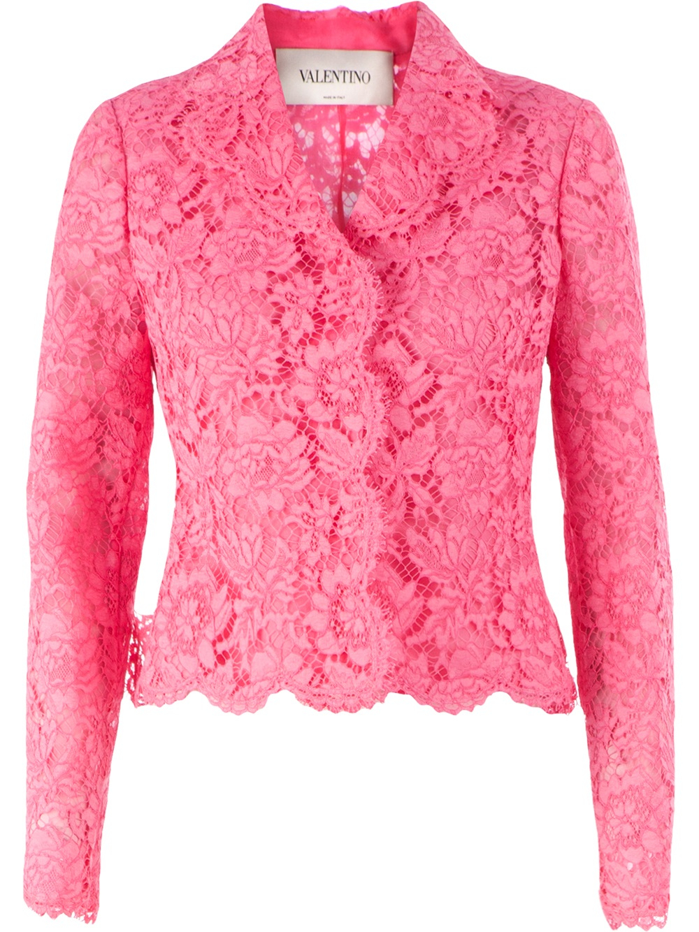Valentino Floral Lace Jacket in Pink & Purple (Pink) - Lyst