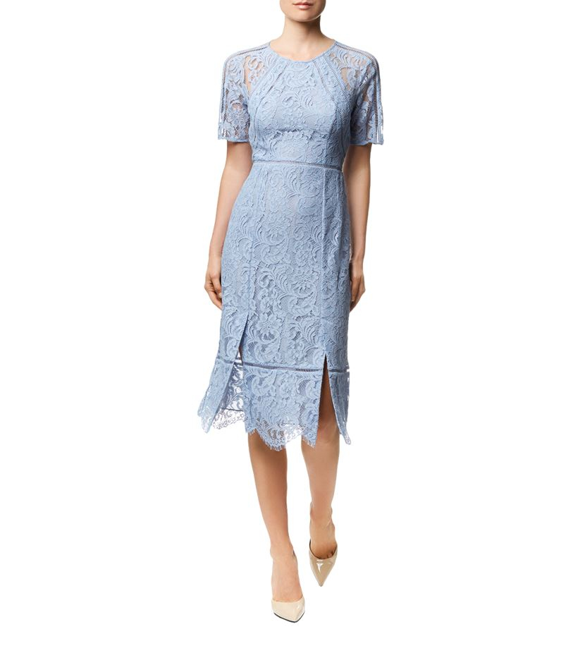 whistles navy lace dress