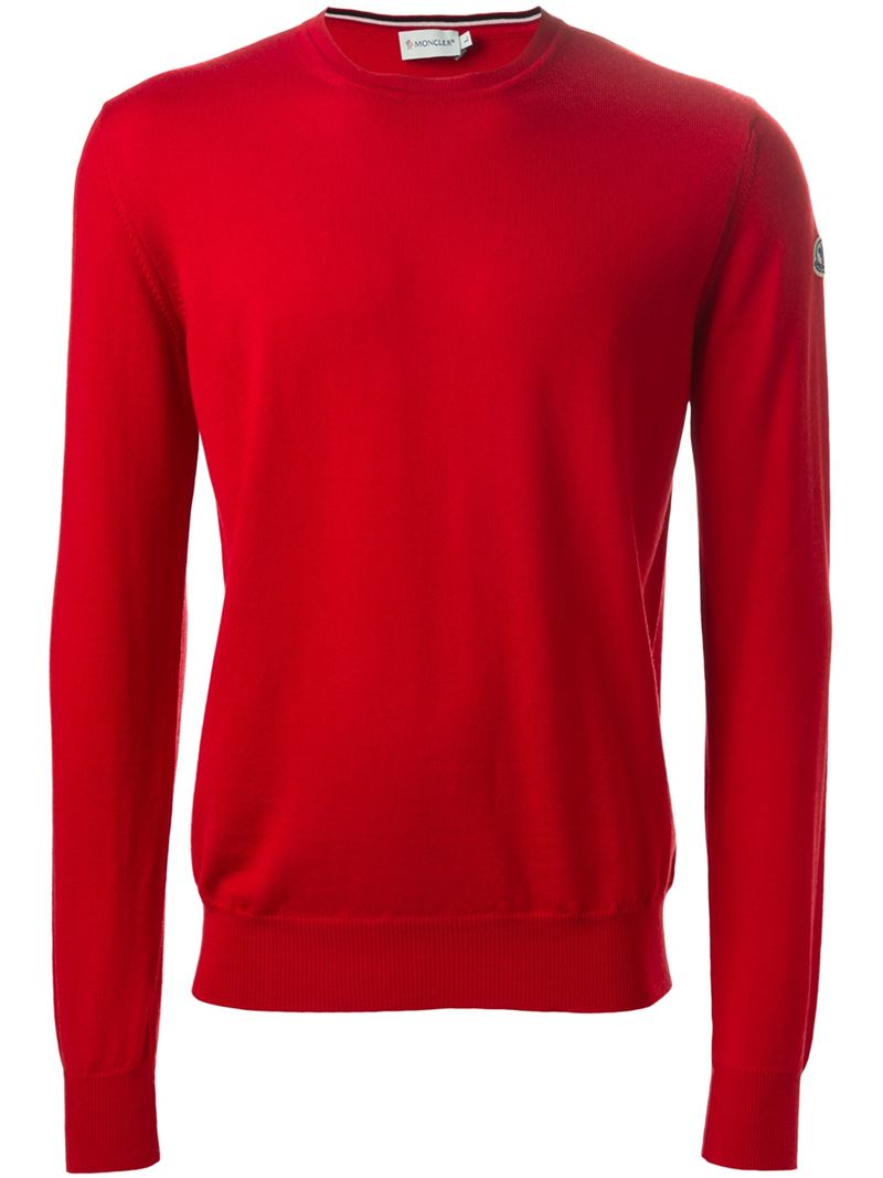 Moncler red cheap sweater