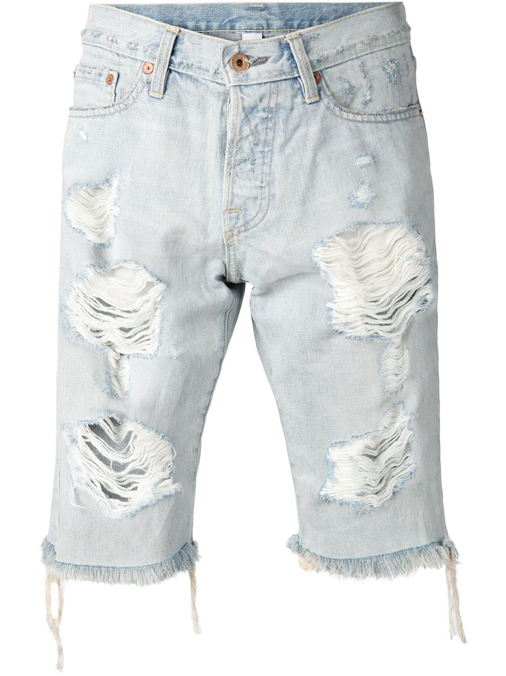 Bliss and Mischief Distressed Denim Shorts in Blue for Men - Lyst