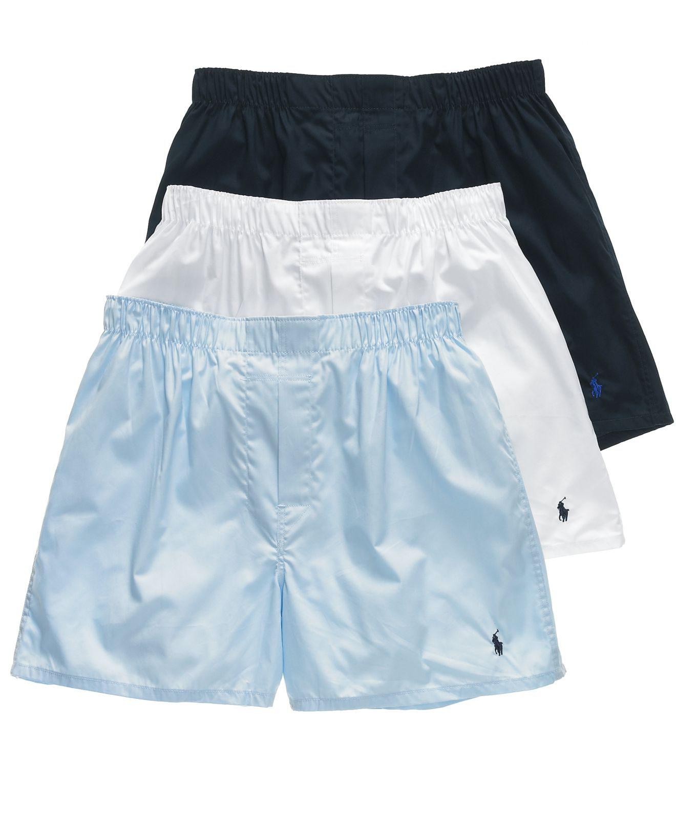 Polo ralph lauren Polo Men's Underwear, Woven Boxer 3 Pack in White for