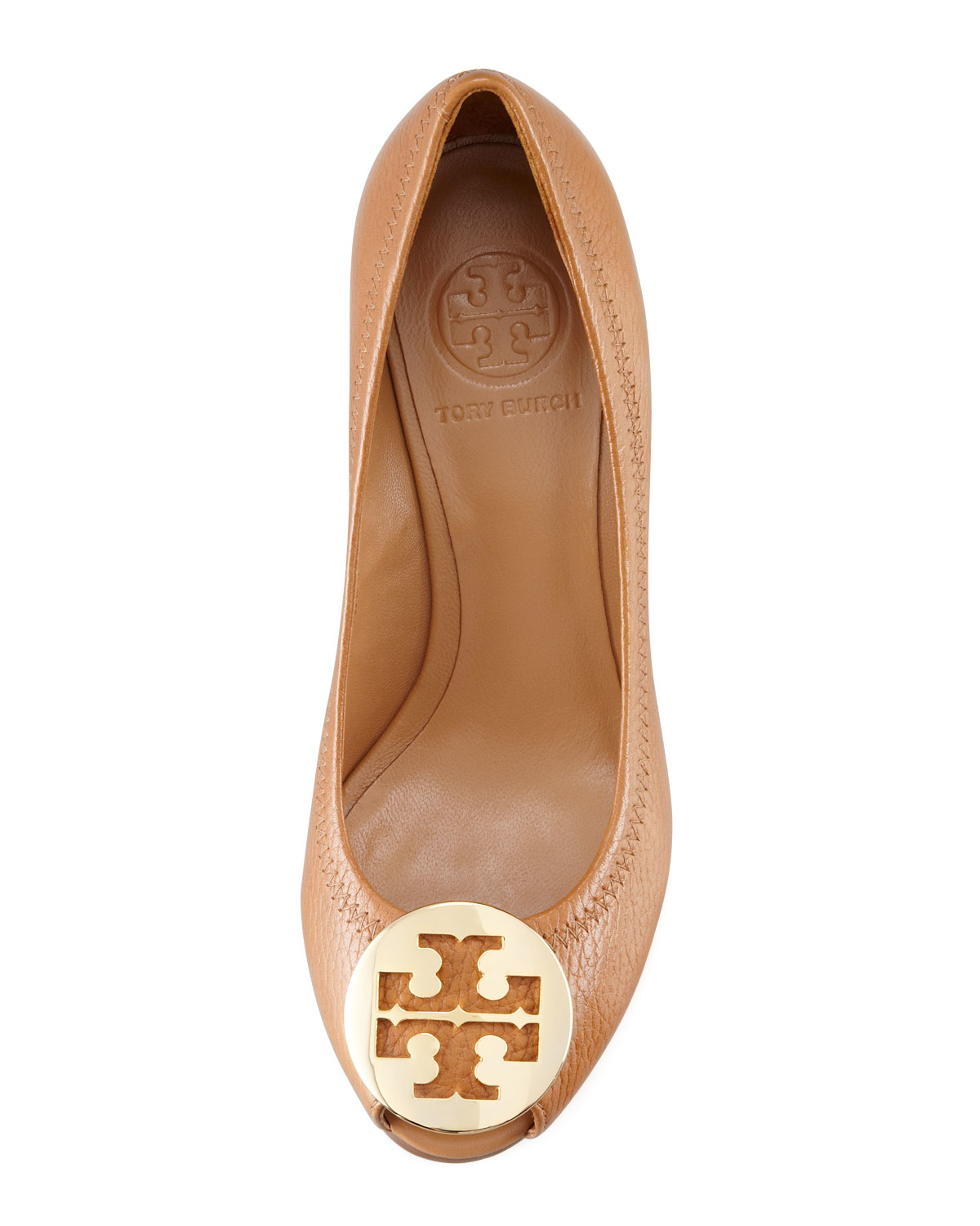 Tory Burch Sally 2 Leather Wedge Pump in Brown - Lyst