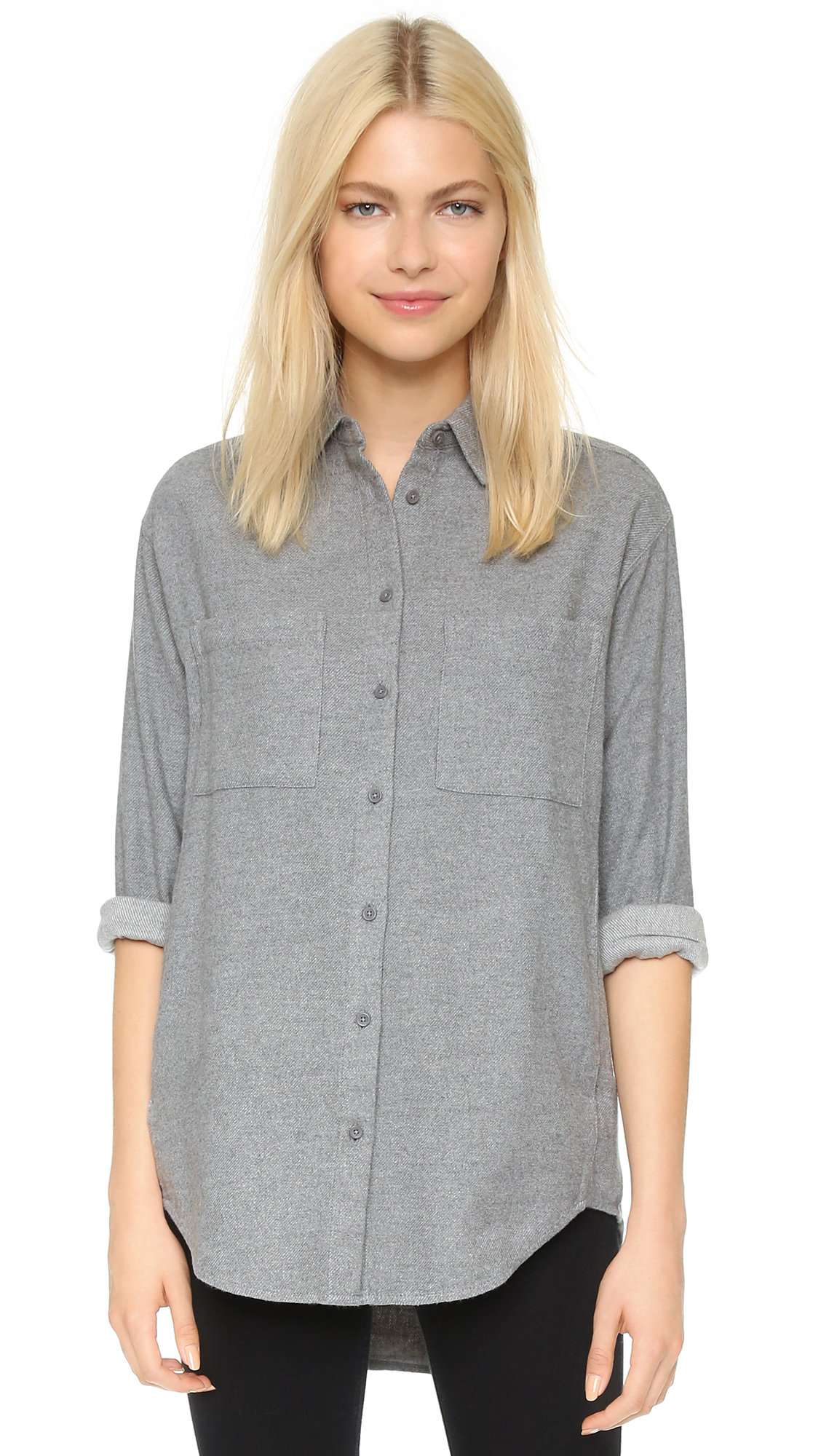 Madewell Flannel Button Down Shirt in 