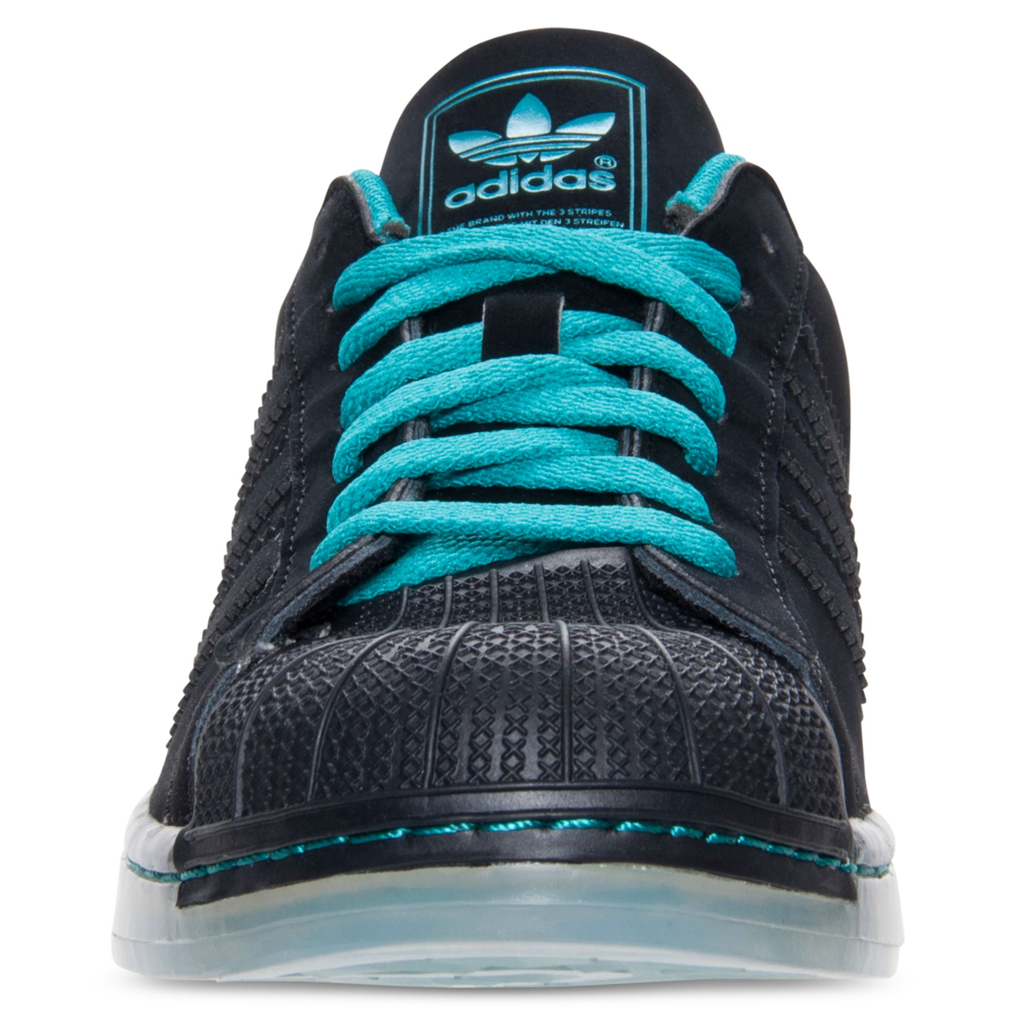 adidas Superstar Clear Casual Sneakers in Black/Emerald ...