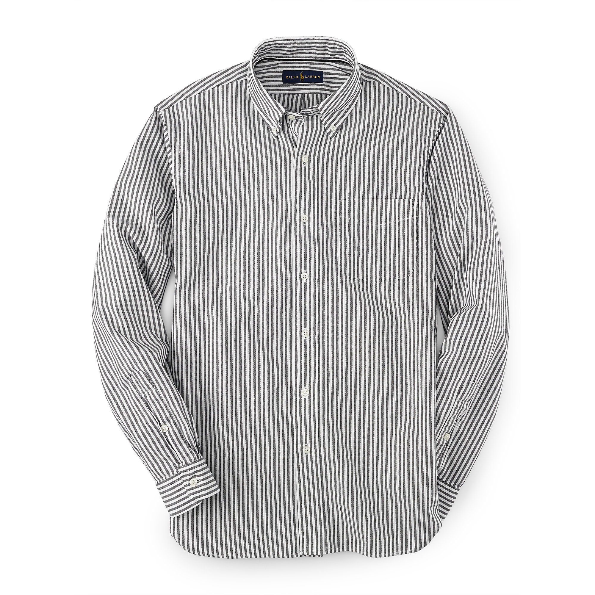 ralph lauren black and white striped shirt