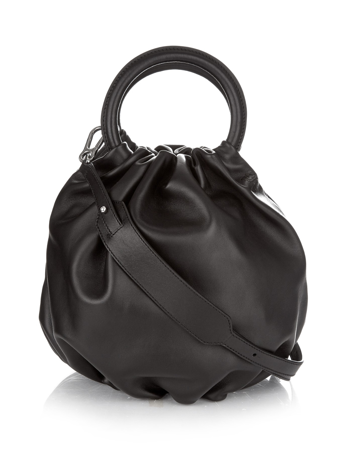 Loewe Bounce Leather Bucket Bag in Black - Lyst