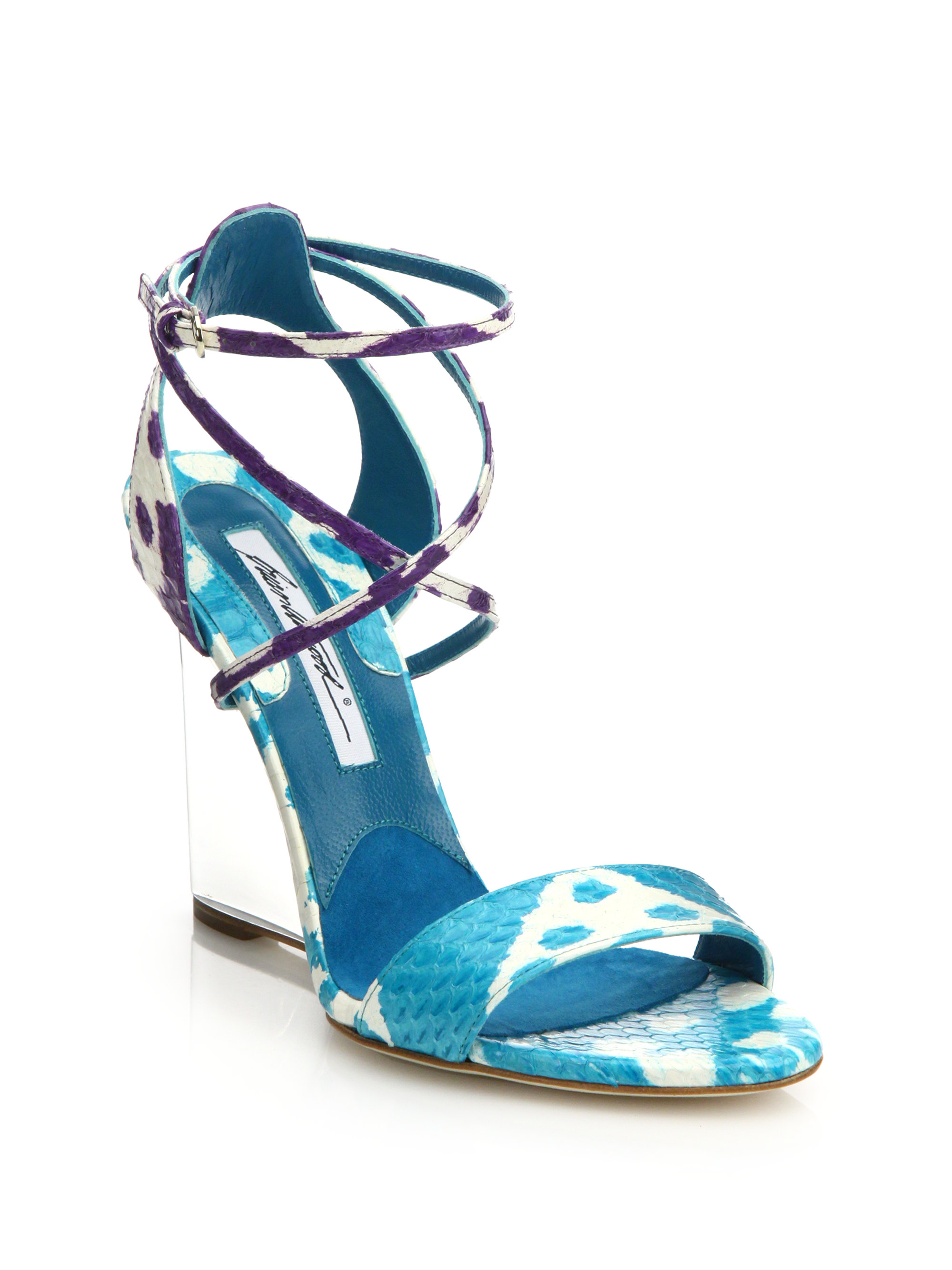 lucite wedge shoes