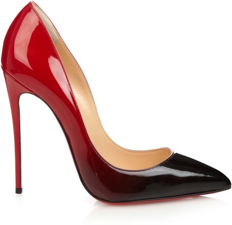 Christian louboutin Pigalle Follies Ombré Pumps in Black (BLACK RED)