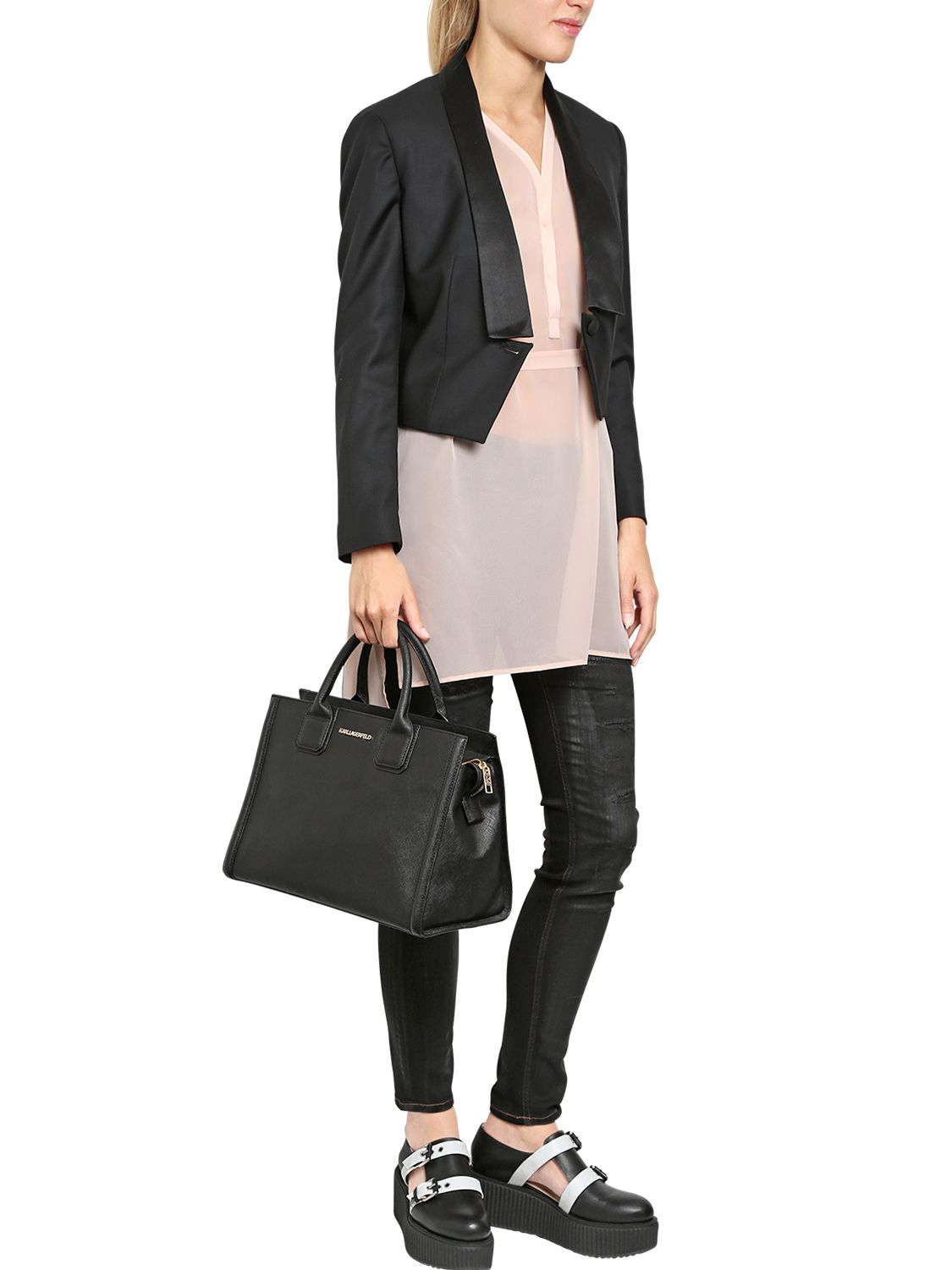 karl lagerfeld tote bag black