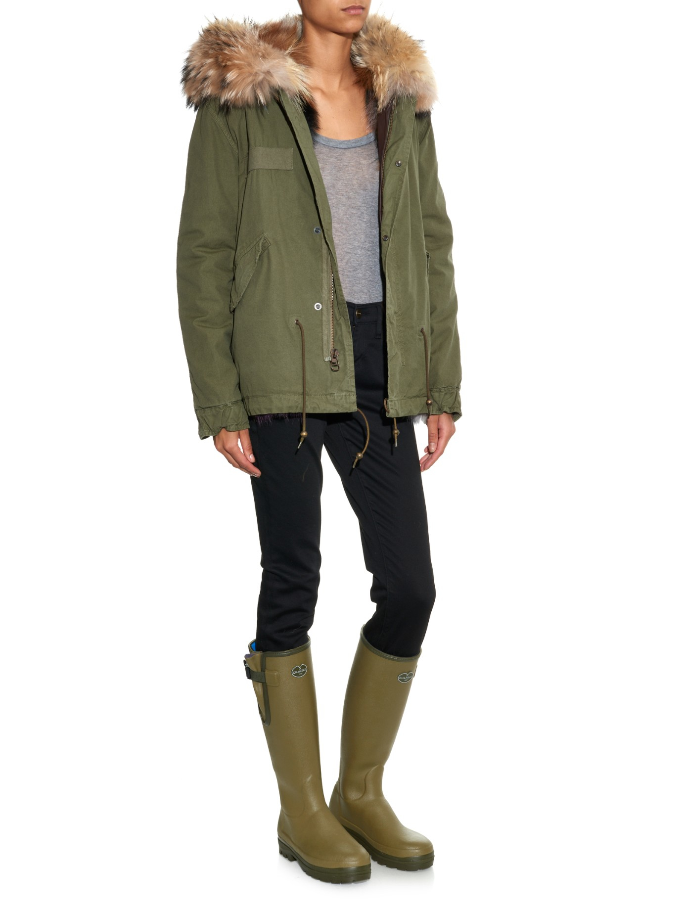 Le chameau Vierzon Rubber And Neoprene Boots in Green | Lyst