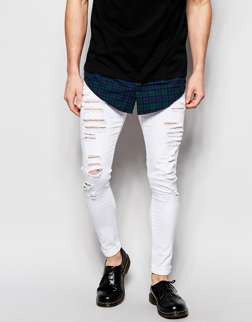 jeans with lots of rips