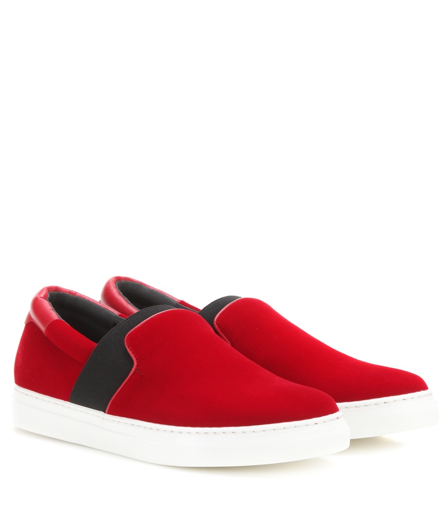 balenciaga slip on red white