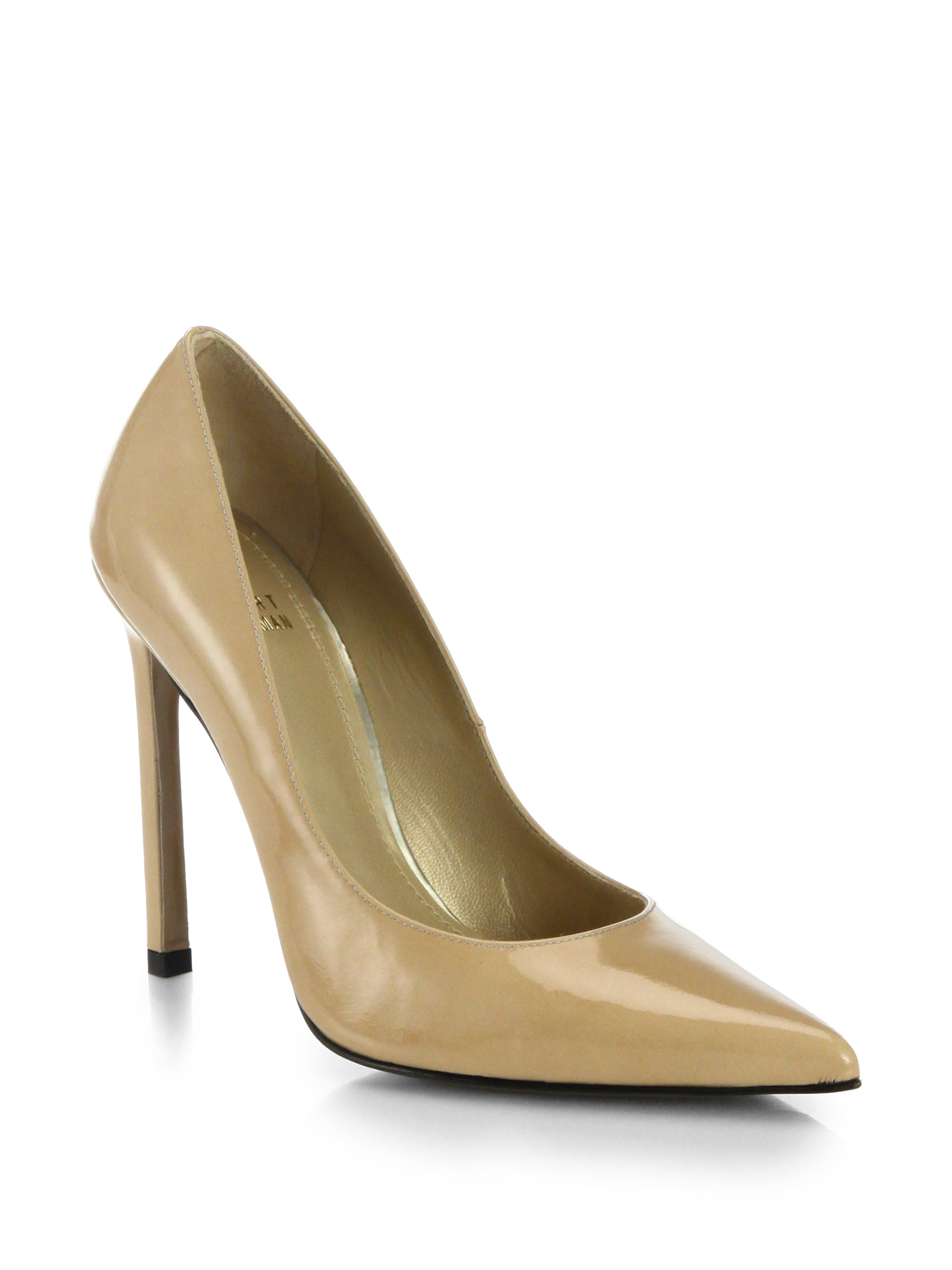 stuart weitzman leather heels