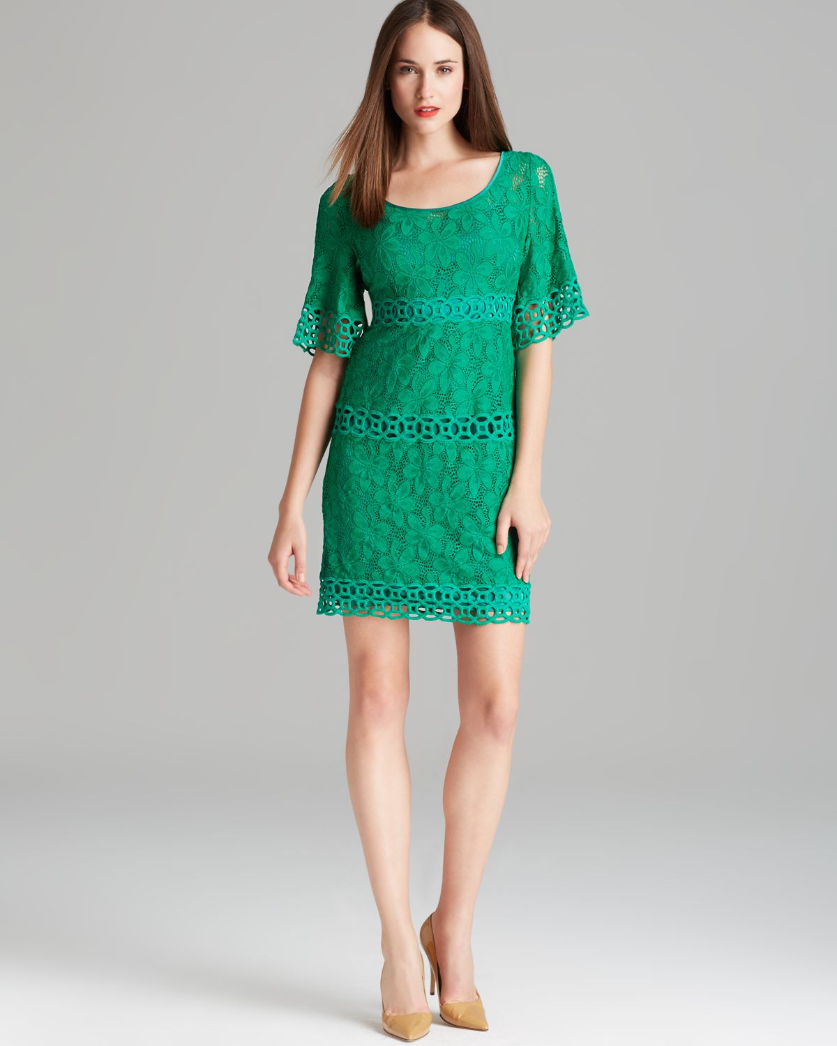 short bell sleeve dress
