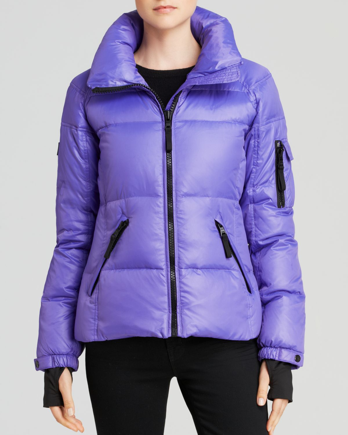 purple down jackets