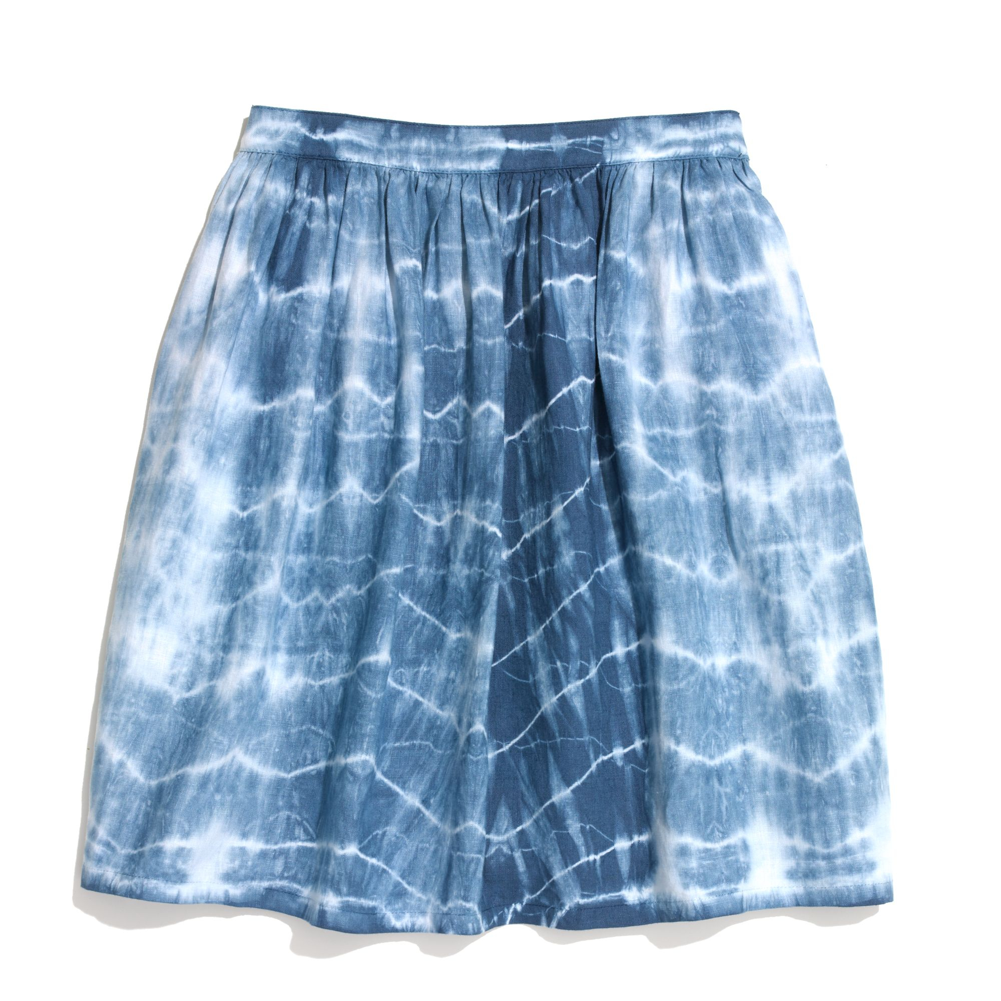 Lyst - Madewell Indigo Shibori Linen Skirt in Blue
